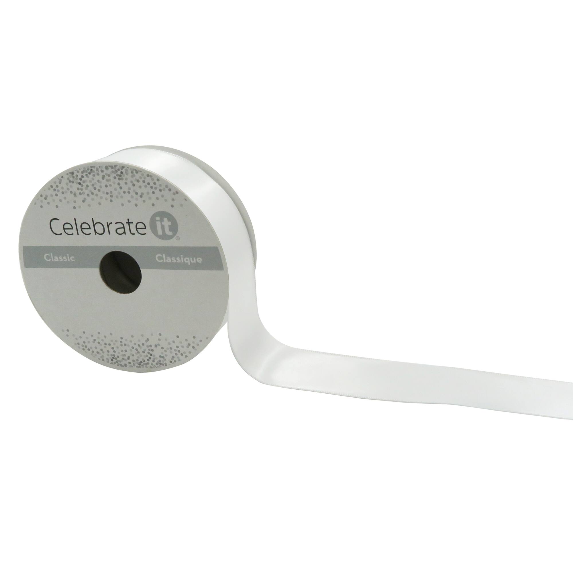 1.5'' x 15yd. Double Faced Satin Wired Ribbon by Celebrate It®